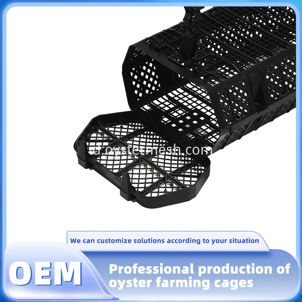 Mechanical flip hexagonal oyster cage